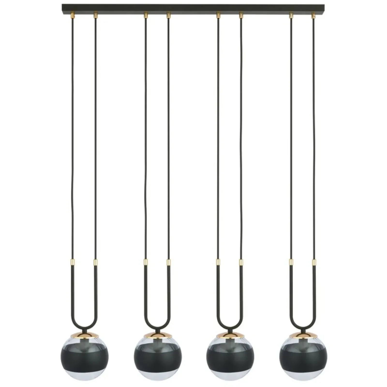 Sklep Kaja Czarno-złota lampa wisząca, regulowane zwisy 1113/4 GLAM | Kaja Outlet