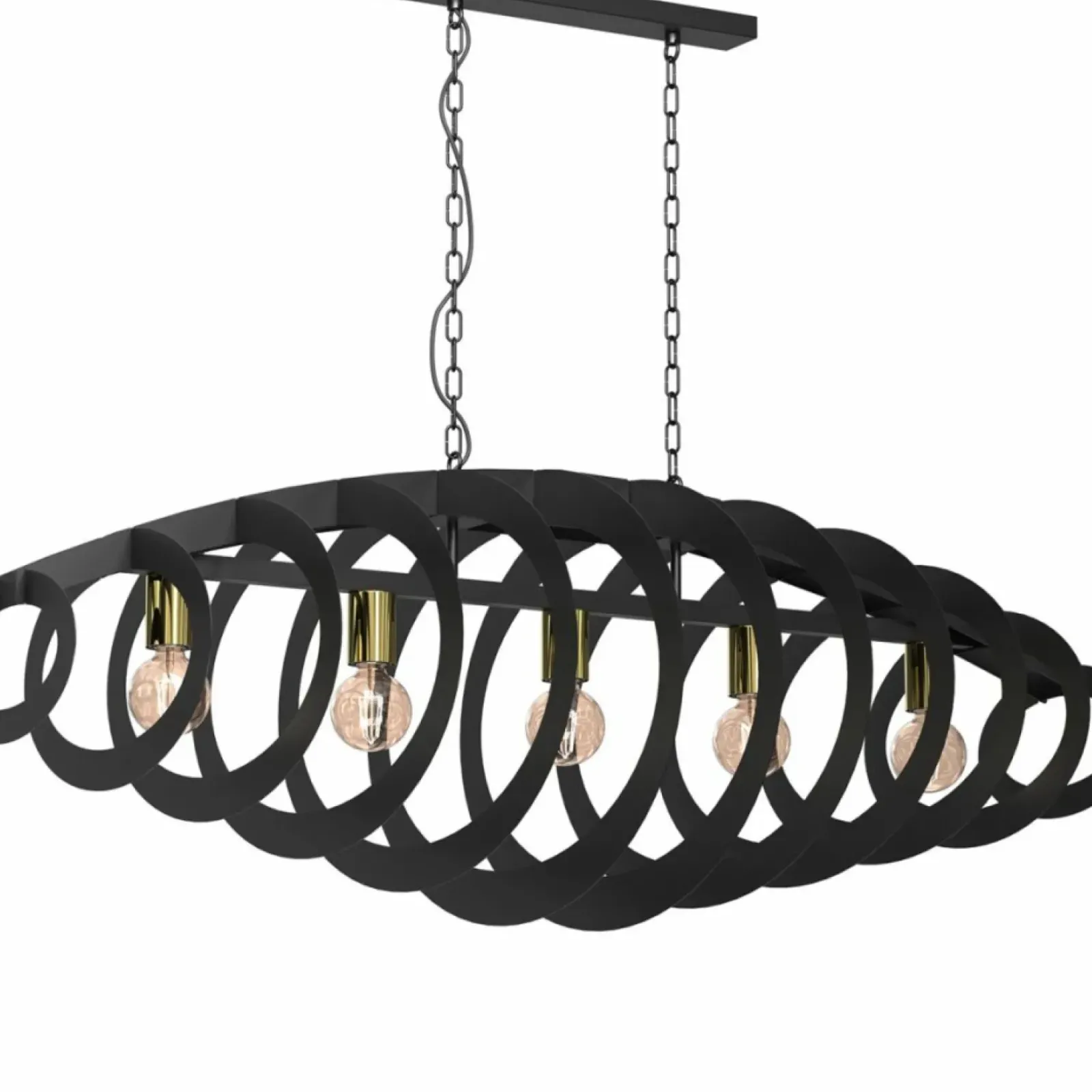 Sklep Kaja Czarno-złota lampa wisząca w kształcie spirali LX 973 SPACE | Kaja Fashion