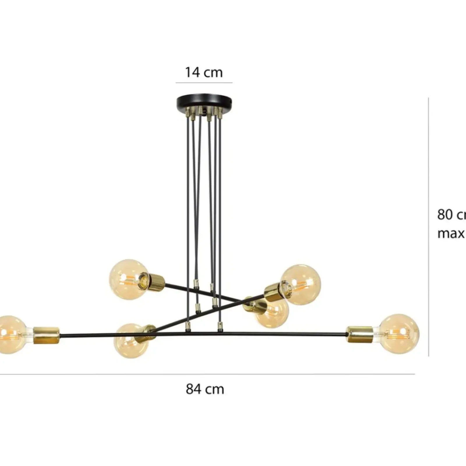 Sklep Kaja Czarno-złota lampa wisząca w stylu industrialnym 785/6 | Kaja Flash Sale