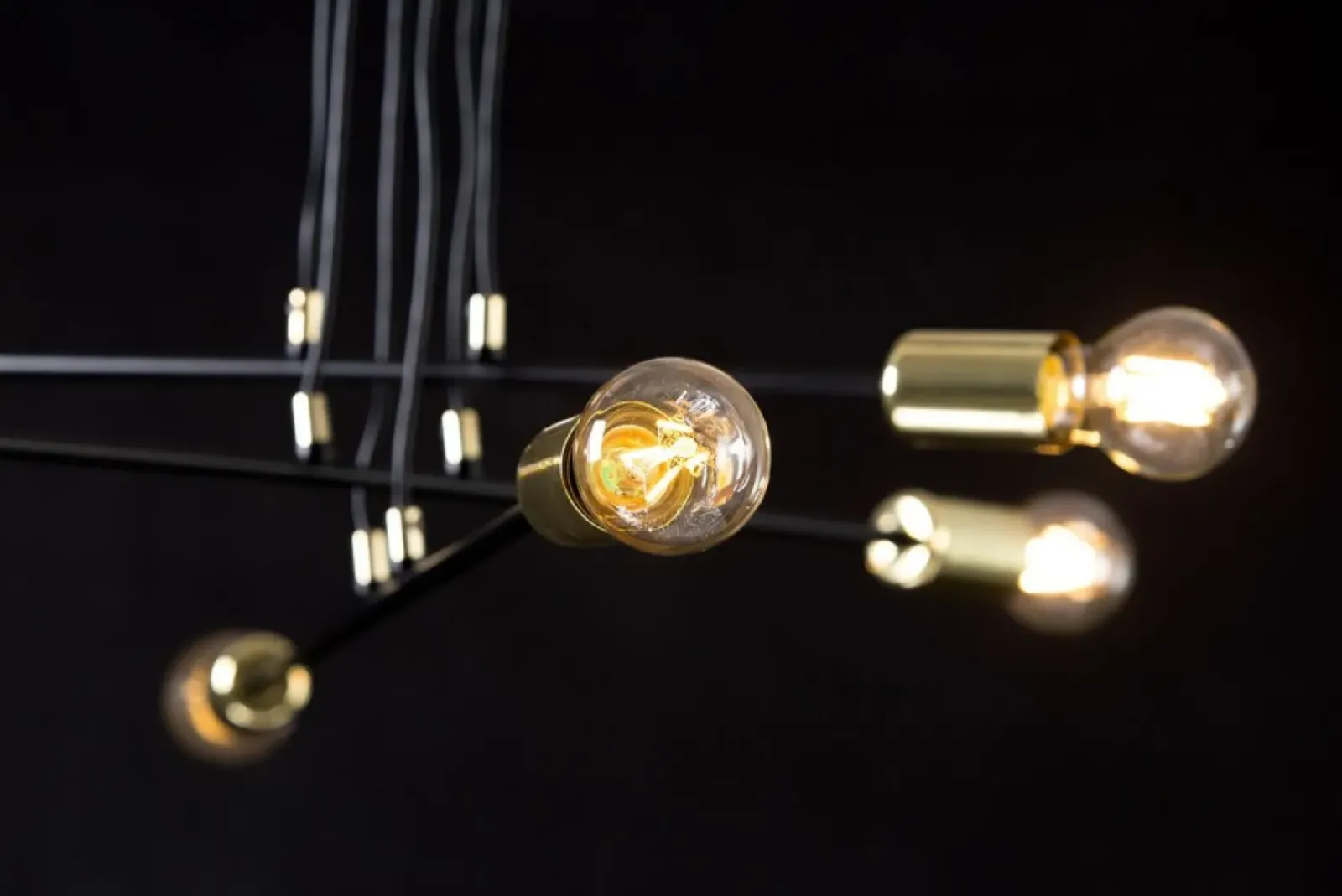 Sklep Kaja Czarno-złota lampa wisząca w stylu industrialnym 785/6 | Kaja Flash Sale