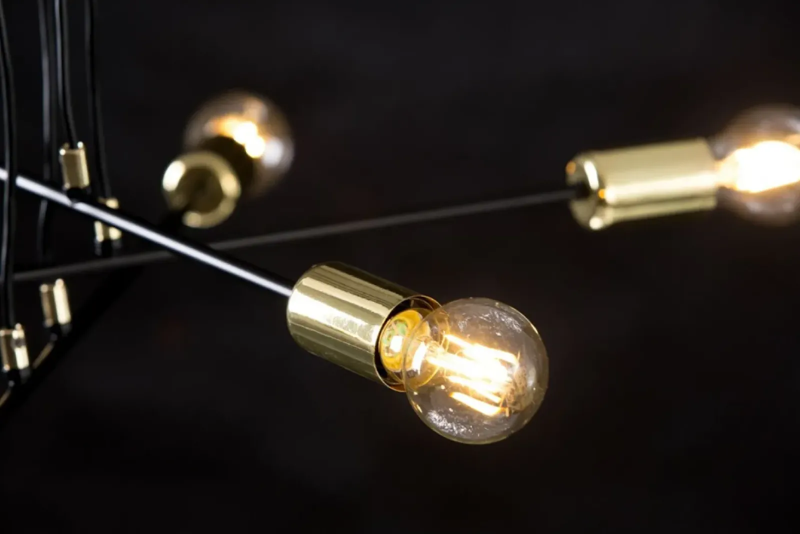 Sklep Kaja Czarno-złota lampa wisząca w stylu industrialnym 785/6 | Kaja Flash Sale