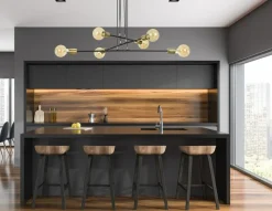 Sklep Kaja Czarno-złota lampa wisząca w stylu industrialnym 785/6 | Kaja Flash Sale