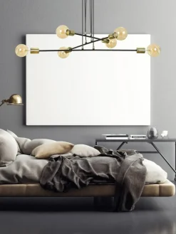 Sklep Kaja Czarno-złota lampa wisząca w stylu industrialnym 785/6 | Kaja Flash Sale