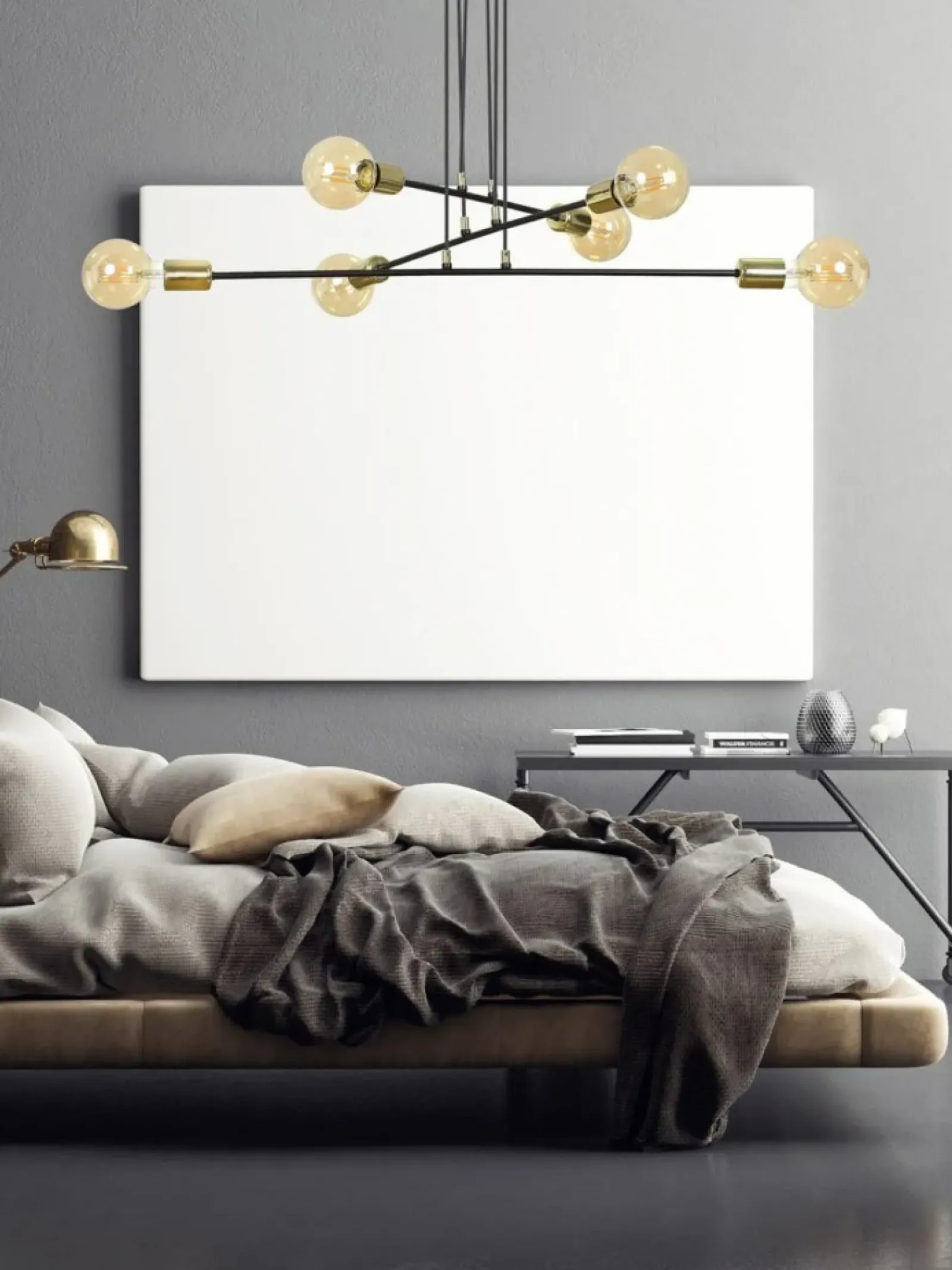 Sklep Kaja Czarno-złota lampa wisząca w stylu industrialnym 785/6 | Kaja Flash Sale