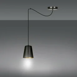 Sklep Kaja Czarno-złota lampa wisząca z dużym gwintem 455/1 | Kaja Oświetlenie New