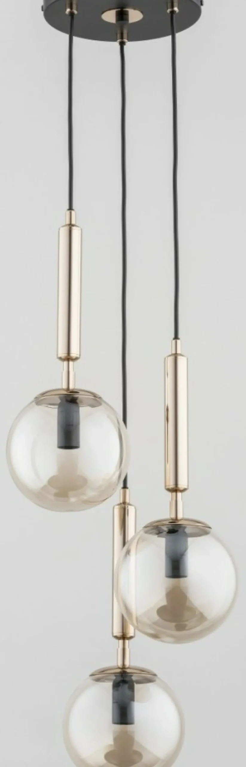 Sklep Kaja Czarno-złota lampa wisząca z 3 kloszami AL 63068 | Kaja Outlet