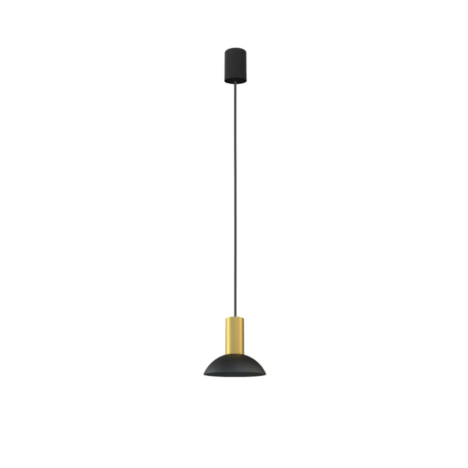 Sklep Kaja Czarno-złota lampa wisząca, zaokrąglona 8194 | Kaja Oświetlenie czarny Clearance