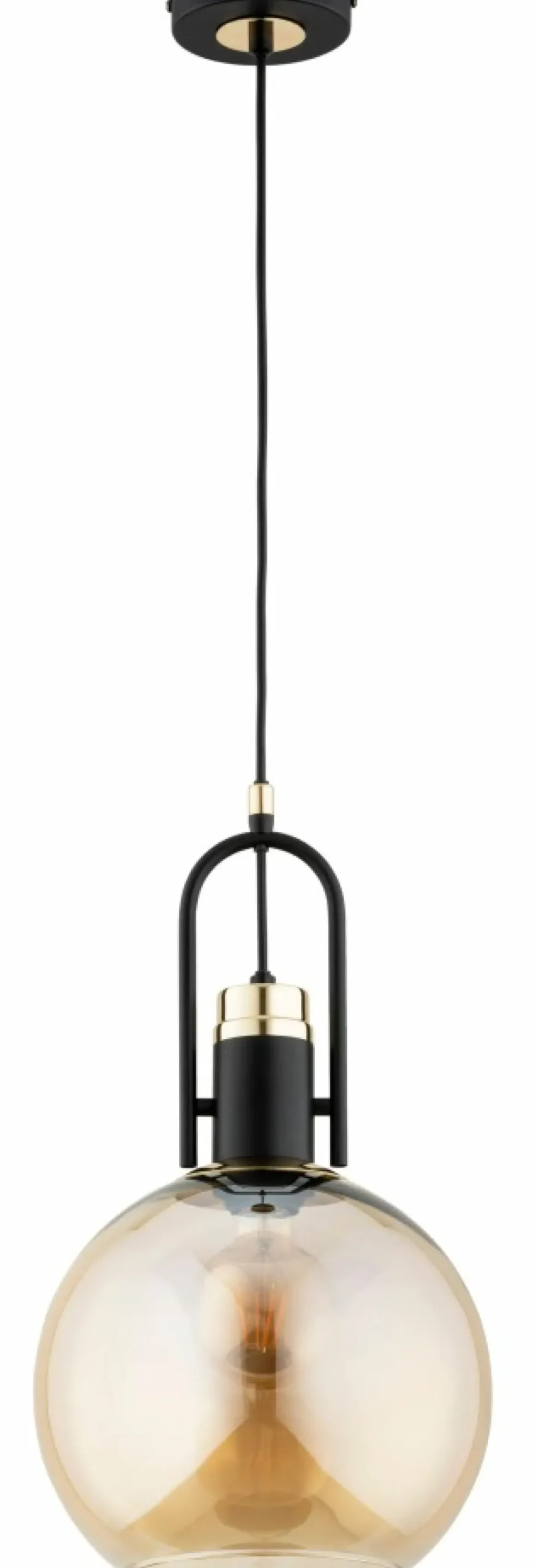Sklep Kaja Czarno-złota lampa wisząca z okrągłym kloszem AL 61275 MOVENA | Kaja Best Sale