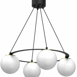 Sklep Kaja Czarno-złota lampa wisząca z okrągłymi kloszami LX 5673 BALLO | Kaja Shop