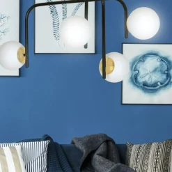 Sklep Kaja Czarno-złota lampa z okrągłymi kloszami 1032/4B RAGNAR | Kaja Outlet