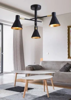 Sklep Kaja Czarno-złota lampa z regulowanymi ramionami 33-70975 LESS | Kaja czarny Cheap