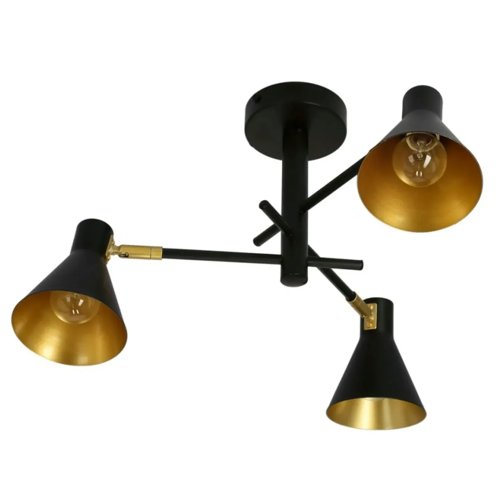 Sklep Kaja Czarno-złota lampa z regulowanymi ramionami 33-70975 LESS | Kaja czarny Cheap
