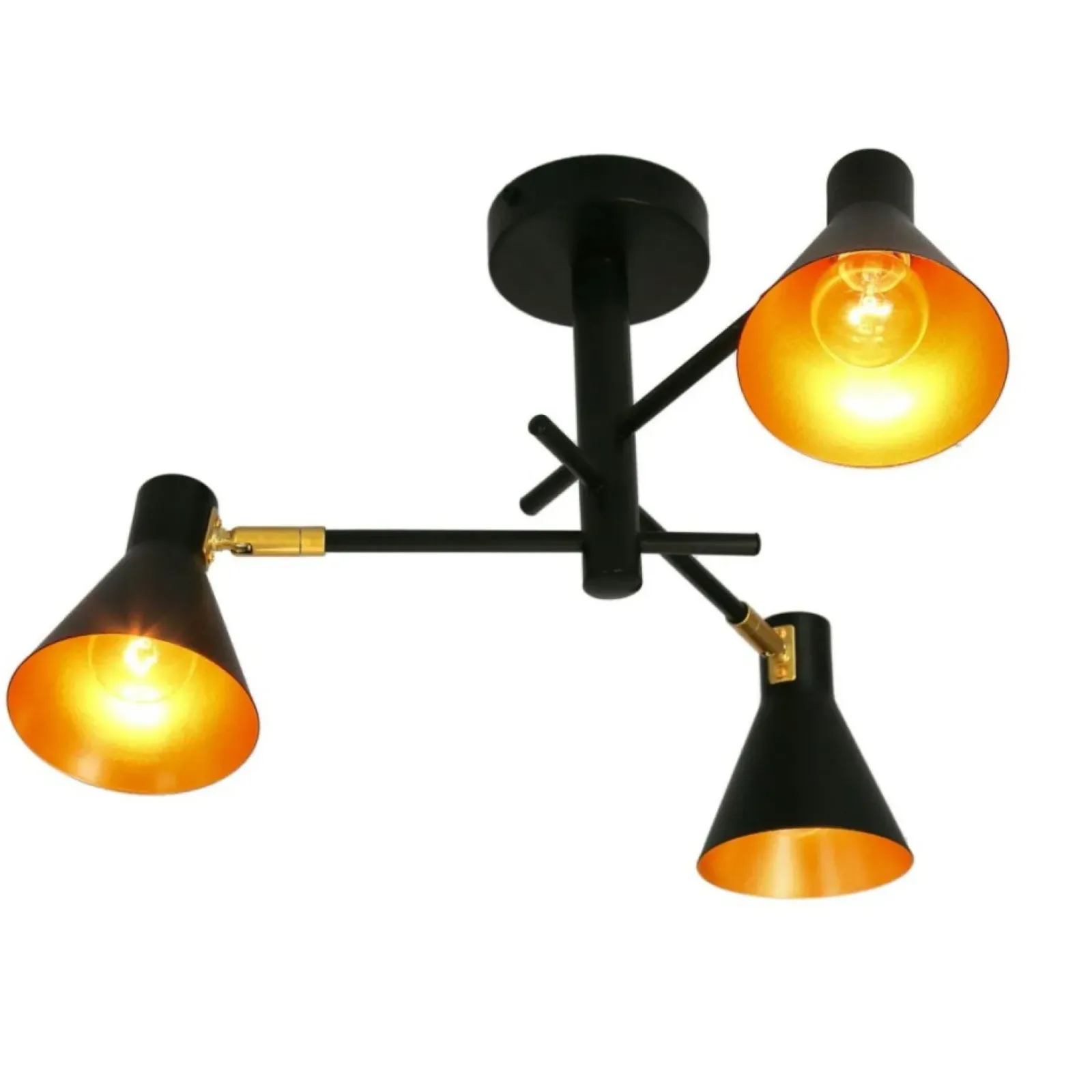 Sklep Kaja Czarno-złota lampa z regulowanymi ramionami 33-70975 LESS | Kaja czarny Cheap