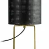 Sklep Kaja Czarno-złota lampka na szafkę nocną LX 5292 LOFT SHADE | Kaja* Lampki Stołowe Z Abażurem|Nowoczesne Lampki Stołowe