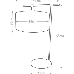 Sklep Kaja Czarno-złota lampka stołowa, nocna BALANCE-TL-BKPB z serii BALANCE* Lampki Stołowe Z Abażurem|Tradycyjne Lampki Stołowe