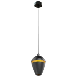 Sklep Kaja Czarno-złota, ledowa lampa wisząca MX P0471 COMETSHINE | Kaja Clearance