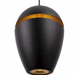 Sklep Kaja Czarno-złota, ledowa lampa wisząca MX P0471 COMETSHINE | Kaja Clearance