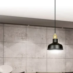 Sklep Kaja Czarno-złota, loftowa lampa wisząca do kuchni 1042/1 IBOR | Kaja czarny Store
