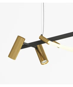 Sklep Kaja Czarno-złota, nowoczesna lampa wisząca MOD166PL-L30GB3K z serii TAU Cheap