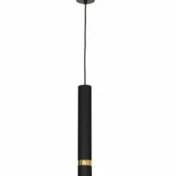Sklep Kaja Czarno-złota, pojedyncza lampa wisząca LX 1554 z serii RENO | Kaja Discount