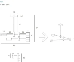 Sklep Kaja Czarno-złota, regulowana lampa sufitowa MX P0404 PUMA | Kaja Shop