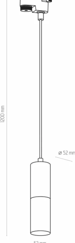 Sklep Kaja Czarno-złota tuba wisząca do szyny 3-fazowej TK 4403 TRACER | Kaja* Szynoprzewody Natynkowe