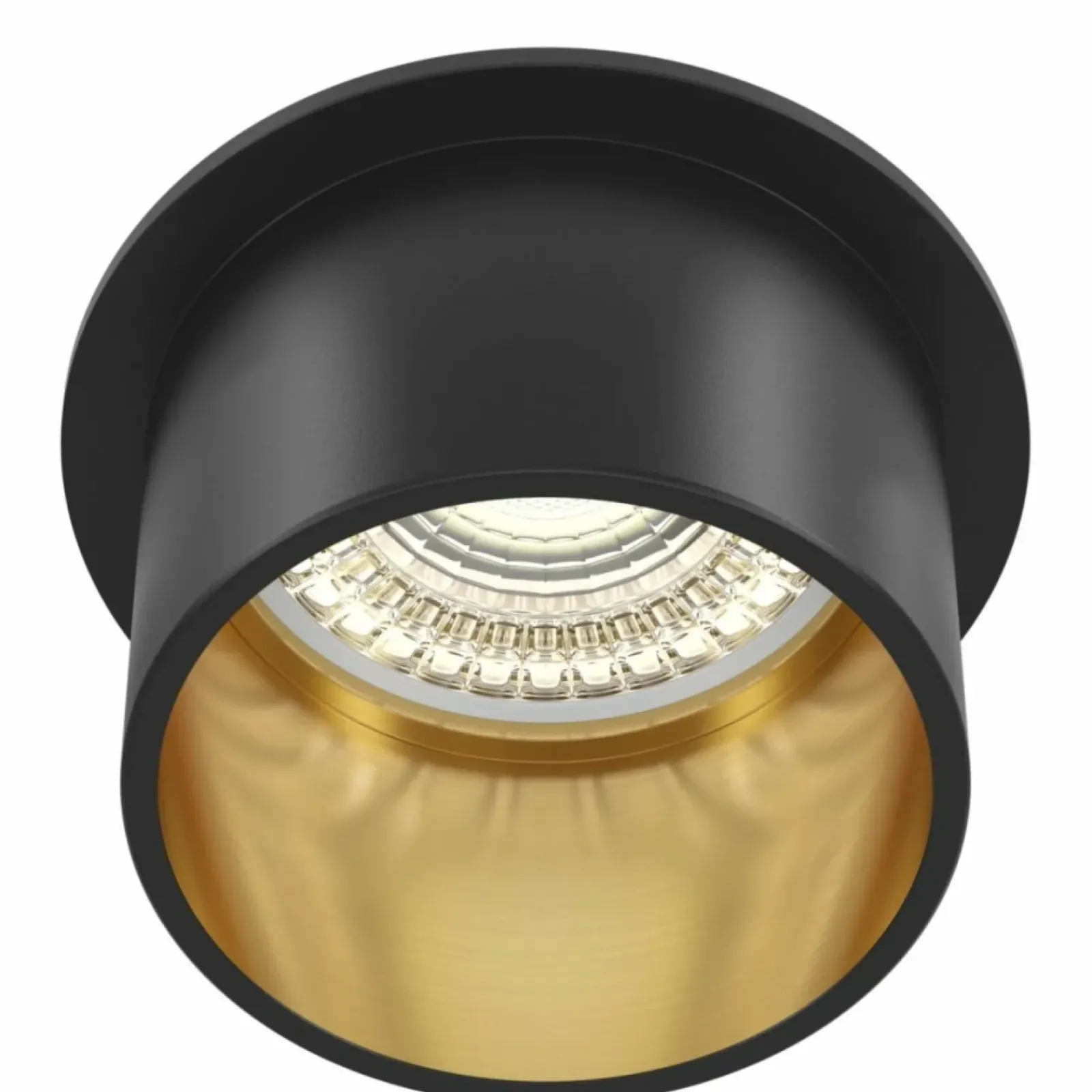 Sklep Kaja Czarno-złoty downlight podtynkowy GU10 DL050-01GB REIF | Kaja* Oprawy Podtynkowe