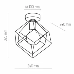 Sklep Kaja Czarno-złoty, geometryczny kinkiet TK 2702 ALAMBRE | Kaja Oświetlenie czarny Store