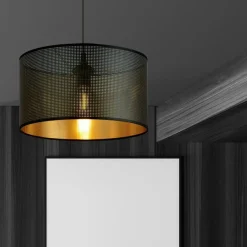 Sklep Kaja Czarno-złoty, klasyczny żyrandol do sypialni 1148/1 ASTON | Kaja Cheap