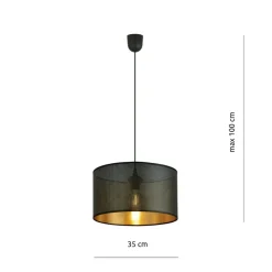 Sklep Kaja Czarno-złoty, klasyczny żyrandol do sypialni 1148/1 ASTON | Kaja Cheap