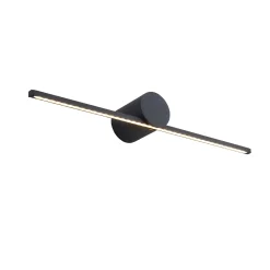 Sklep Kaja Czarny kinkiet do łazienki 40cm 6W LP-777/1W M BK z serii MODERN SLIM* Lampy Led