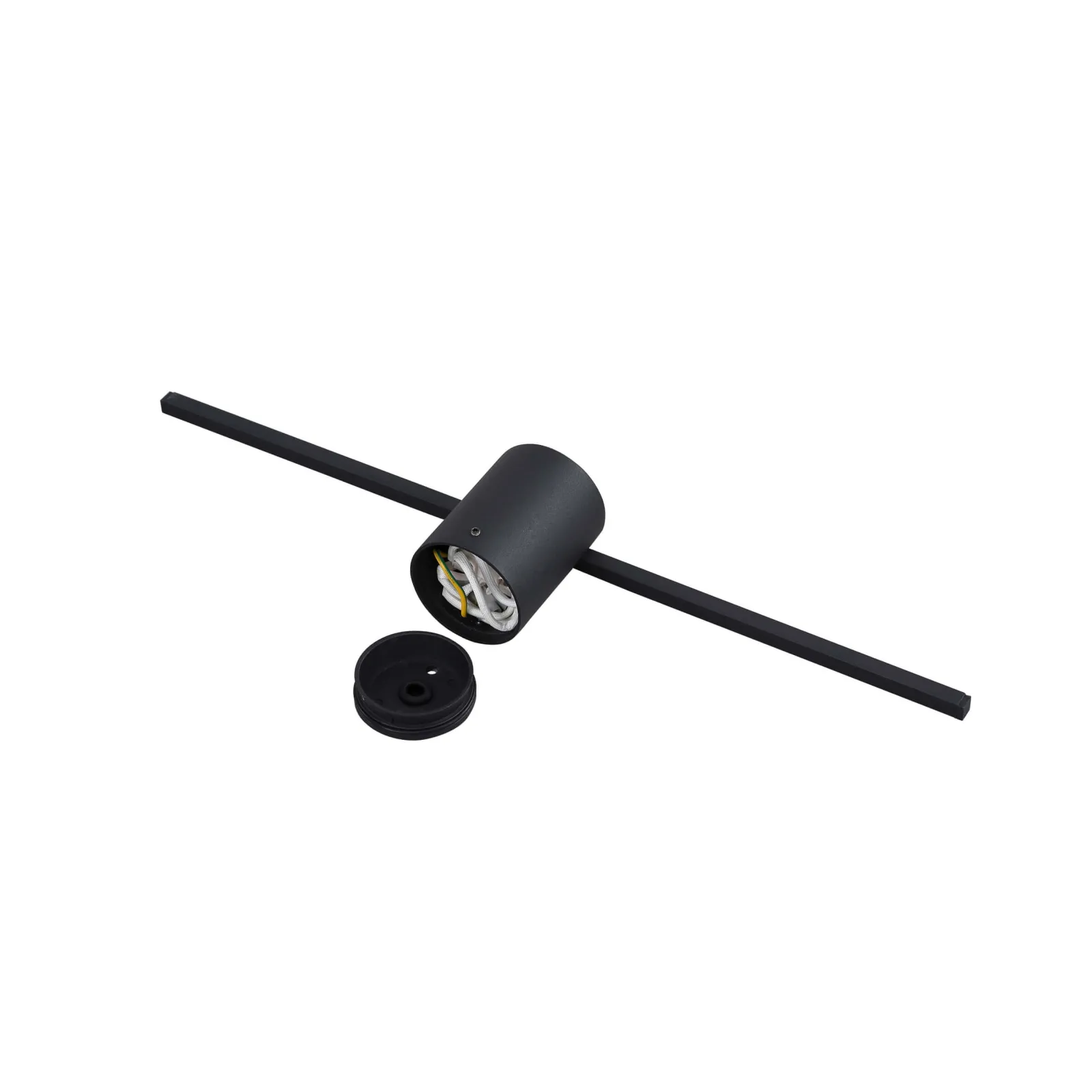 Sklep Kaja Czarny kinkiet do łazienki 40cm 6W LP-777/1W M BK z serii MODERN SLIM* Lampy Led