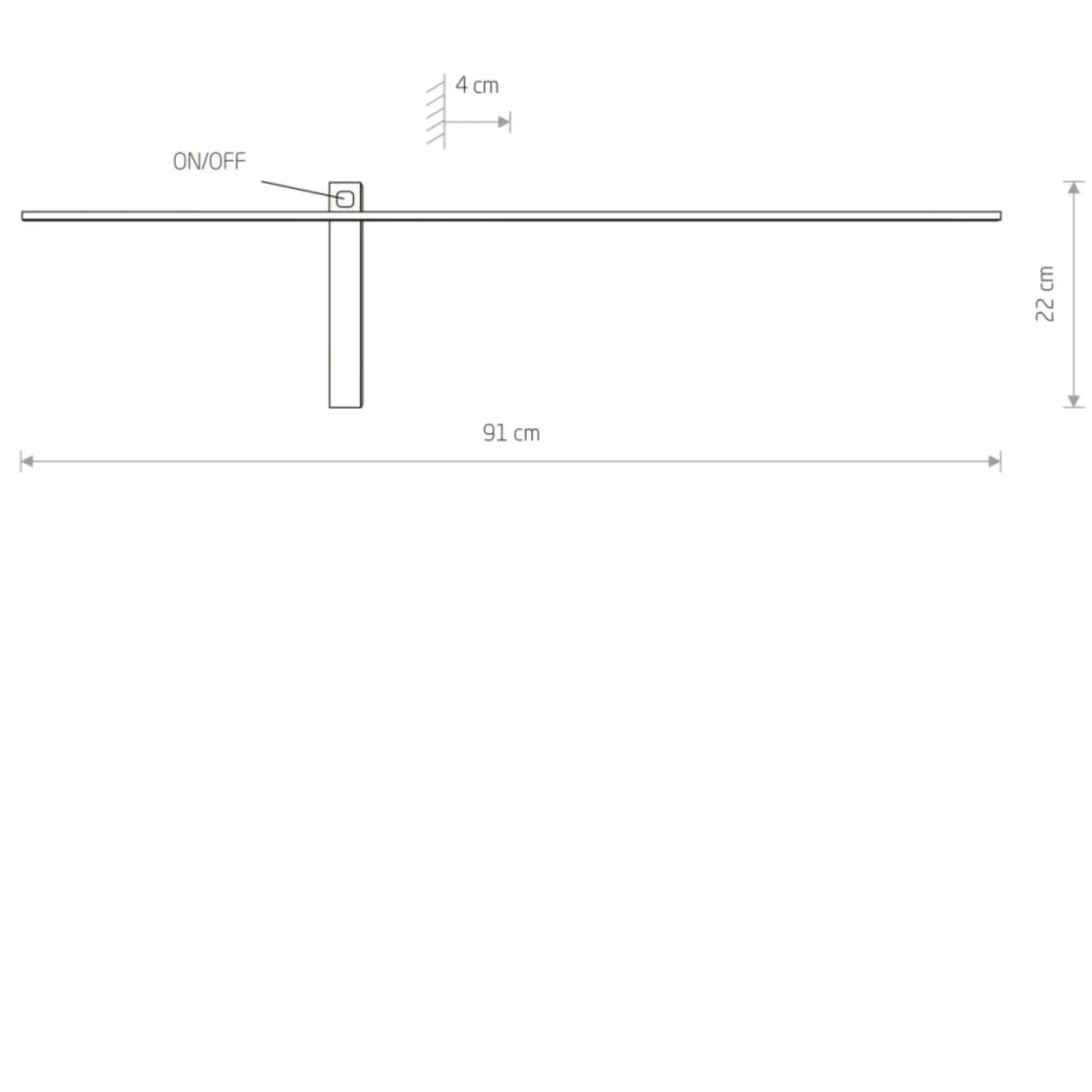 Sklep Kaja kinkiet ledowy, moc 10W, szerokość 91cm 8116 | Kaja Oświetlenie* Lampy Led