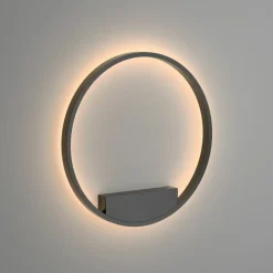 Sklep Kaja Czarny kinkiet, pierścień o średnicy 60cm MOD058WL-L35B3K z serii RIM* Lampy Led