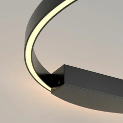 Sklep Kaja Czarny kinkiet, pierścień o średnicy 60cm MOD058WL-L35B3K z serii RIM* Lampy Led