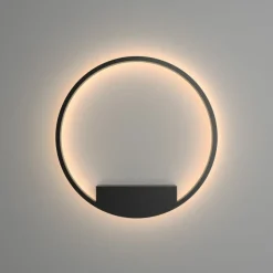 Sklep Kaja Czarny kinkiet, pierścień o średnicy 60cm MOD058WL-L35B3K z serii RIM* Lampy Led