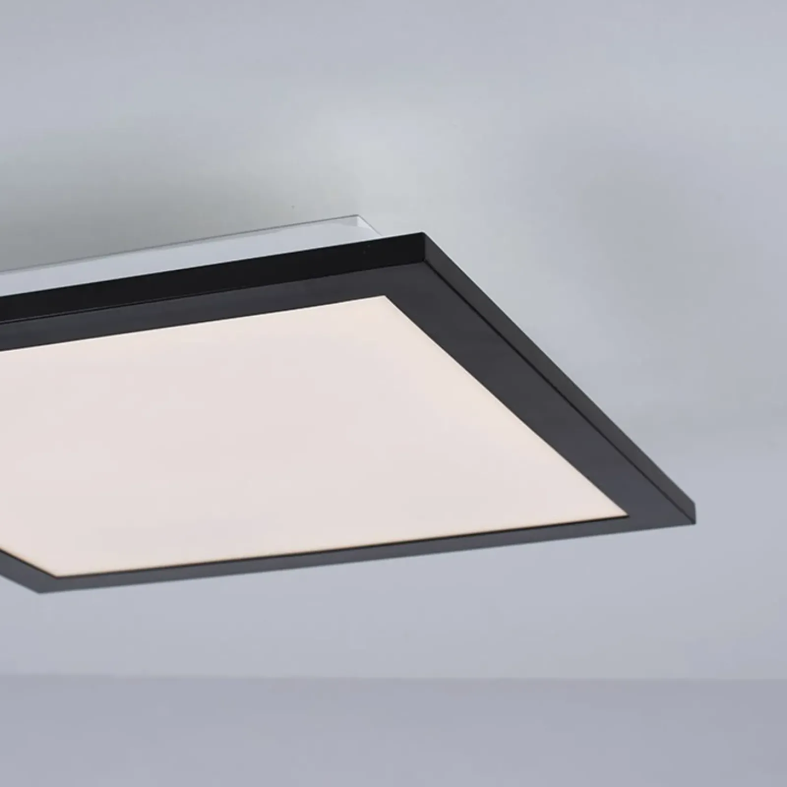 Sklep Kaja , kwadratowy plafon LED do salonu 14740-18 z serii FLAT | Kaja czarny Clearance