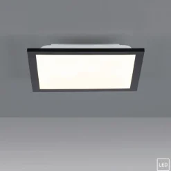 Sklep Kaja , kwadratowy plafon LED do salonu 14740-18 z serii FLAT | Kaja czarny Clearance
