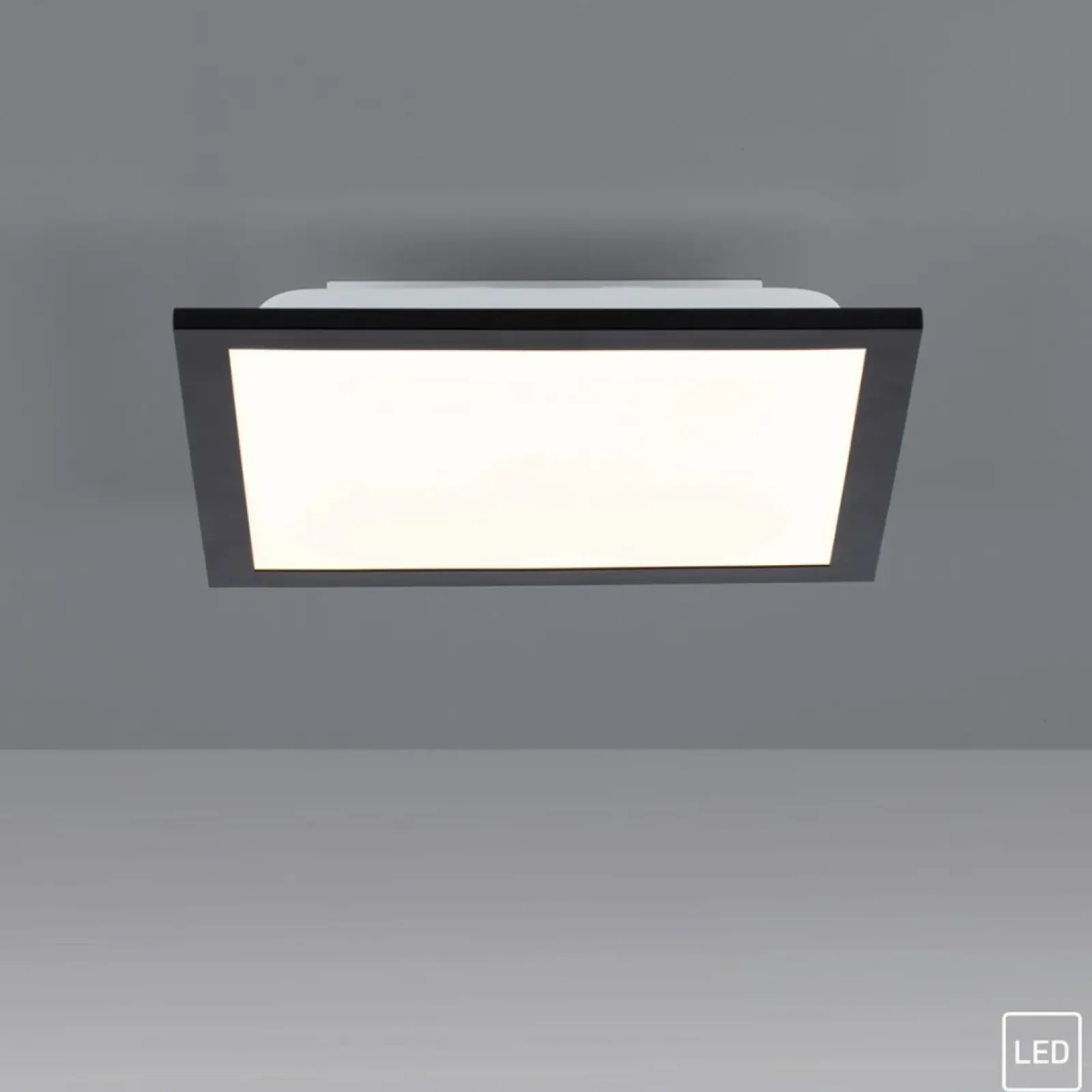 Sklep Kaja , kwadratowy plafon LED do salonu 14740-18 z serii FLAT | Kaja czarny Clearance