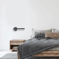 Sklep Kaja Czarny, ledowy kinkiet do powieszenia przy łóżku ML6348 z serii SYDNEY | Kaja Oś* Lampy Led