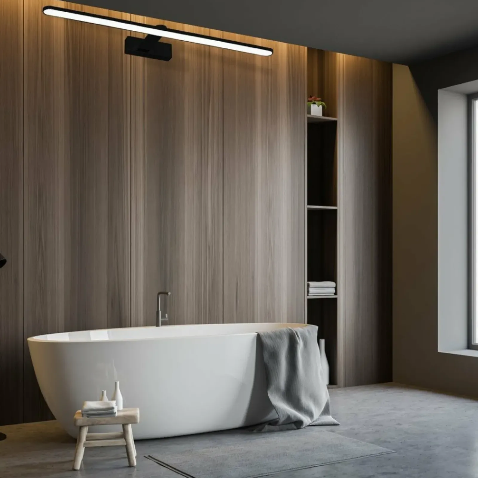 Sklep Kaja Czarny, ledowy kinkiet obrazowy, do łazienki ML5723 z serii SPLASH | Kaja Oświet* Lampy Led