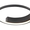 Sklep Kaja Czarny, okrągły plafon, obręcz LED Ø40cm MX C0199 VELVET | Kaja Outlet
