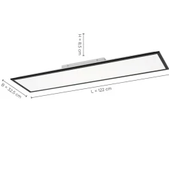 Sklep Kaja plafon o dużej mocy z pilotem w zestawie 14757-18 z serii FLAT czarny Discount
