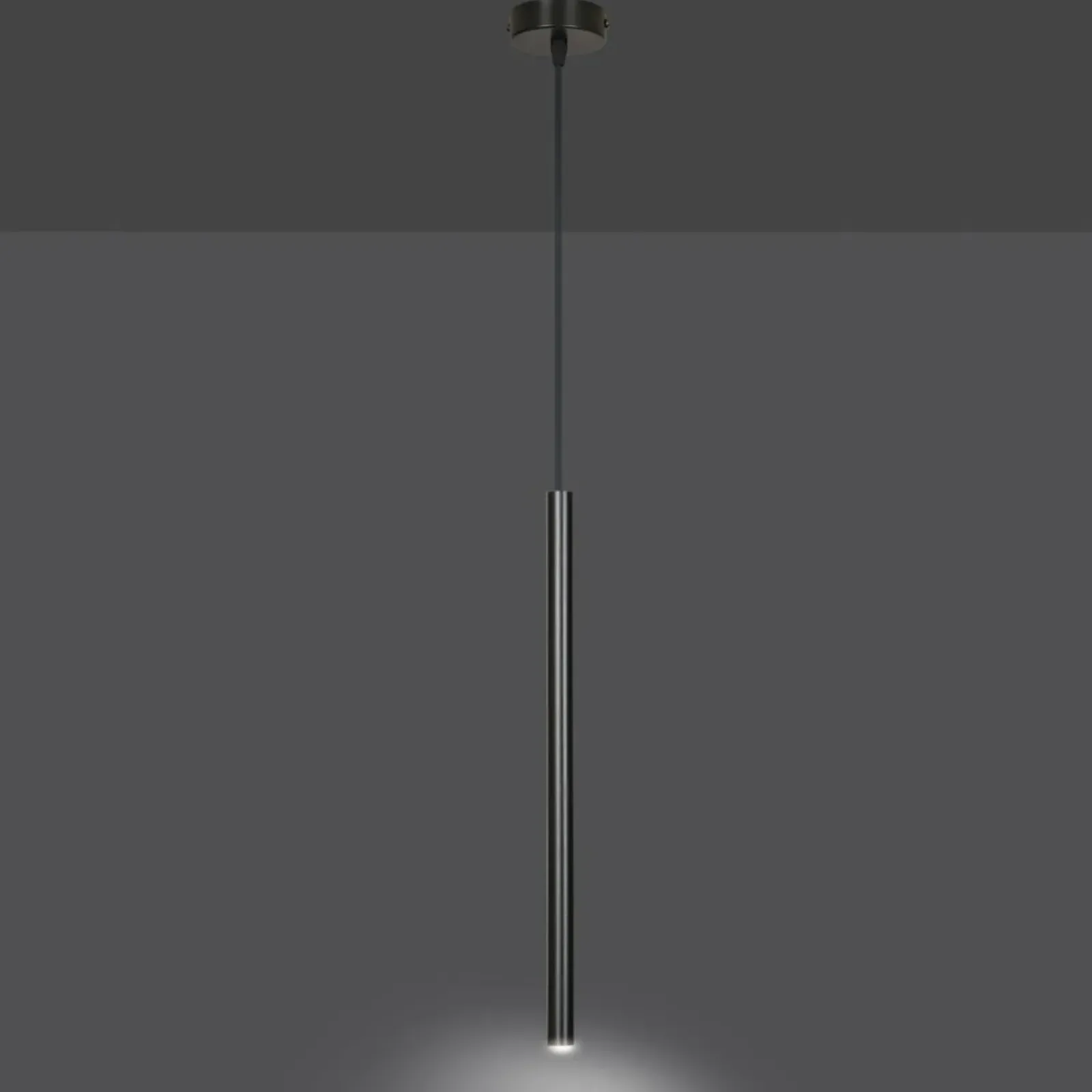 Sklep Kaja pojedyncza lampa wisząca zakończona tubą 552/1 | Kaja czarny Outlet