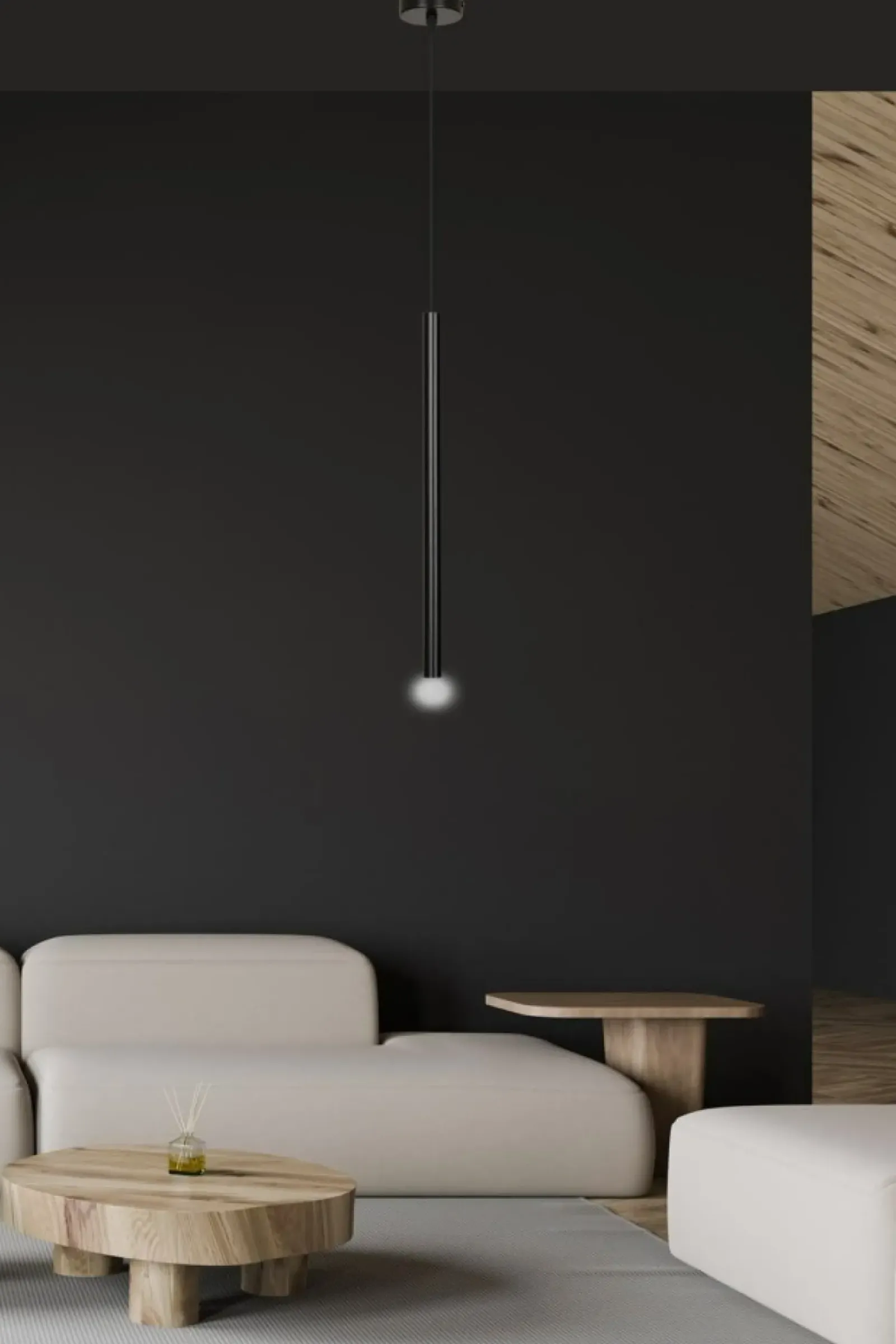 Sklep Kaja pojedyncza lampa wisząca zakończona tubą 552/1 | Kaja czarny Outlet