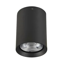 Sklep Kaja Czarny spot natynkowy LED 9W 3000K ⌀8cm OPN-2003-3K CERVIA | Kaja* Plafony Zewnętrzne|Lampy Led