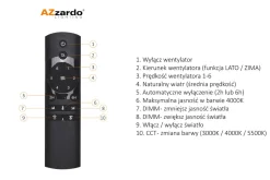 Sklep Kaja wentylator sufitowy z lampą LED AZ4452 VINCA | Kaja Oświetlenie* Randole Tradycyjne