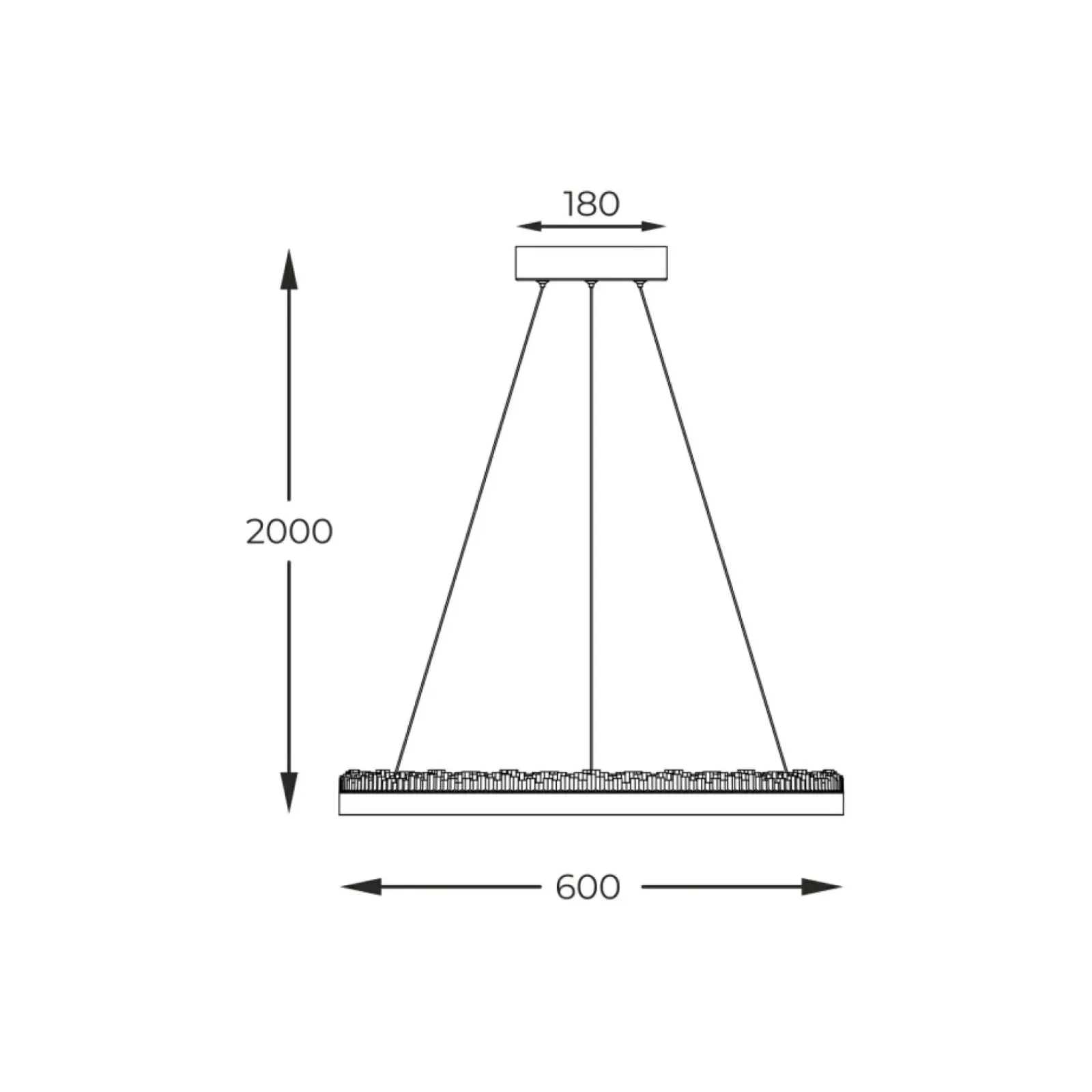 Sklep Kaja Czarny, wiszący okrąg LED z kryształkami PD2304600R-MB REGI | Kaja Cheap