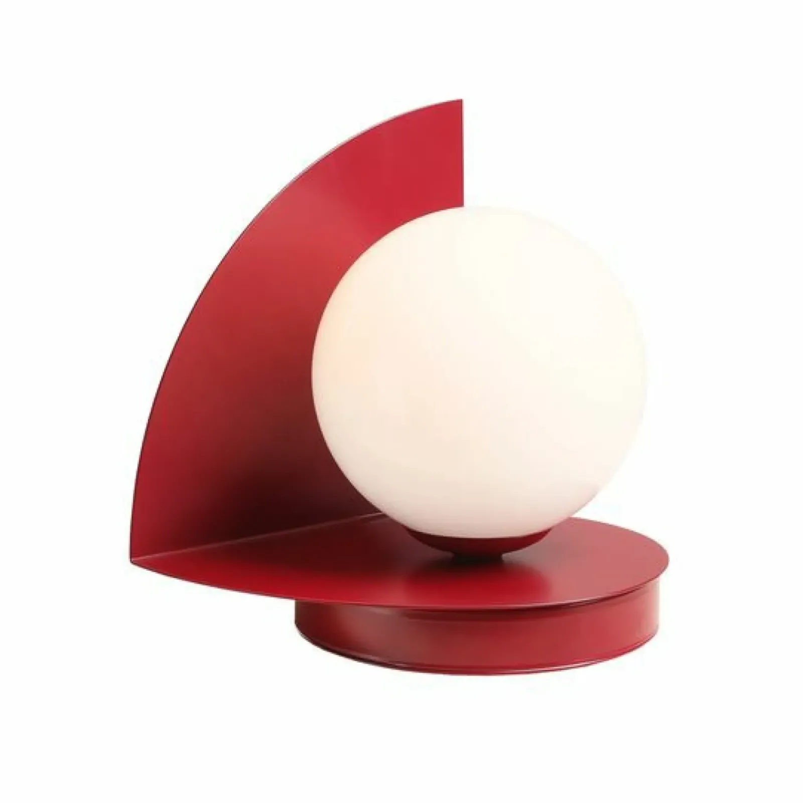 Sklep Kaja Czerwona, modernistyczna lampka stołowa ⌀14cm 1125B15 z serii LOOP | Kaja Oświet* Nowoczesne Lampki Stołowe