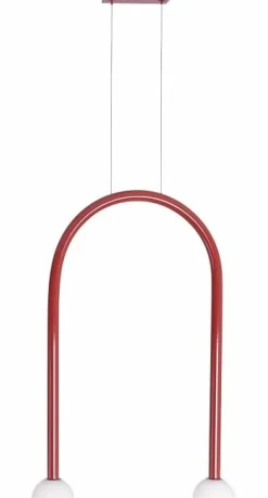 Sklep Kaja Czerwona, nowoczesna lampa łuk, światło LED MX P0523 ENIGMA | Kaja Fashion